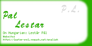 pal lestar business card